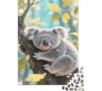 Koala Jigsaw Puzzle Impossibili 1000 Pezzi Gocce di rugiada dell'albero Decorazione Per La Casa. Giochi Rilassamento E Intelligence Per Adulti E Ragazzi Da 14 Anni 1000pcs (75x50cm)
