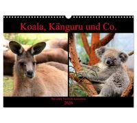 Koala, Känguru und Co. - Das wilde Tierreich Australiens (Wandkalender 2026 DIN A3 quer), CALVENDO Monatskalender: Wunderschöne, bunte Impressionen der Wildtiere Australiens.