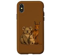 Koala Kangaroo Coniglio Retro Tramonto Migliori Amici Custodia per iPhone X/XS