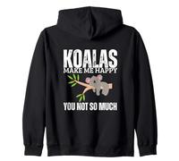 Koala Make Me Happy You Not So Much Funny Koala Felpa con Cappuccio