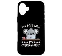 Koala My Boss Says I'm Overkoalafied Umorismo Da Ufficio Custodia per iPhone 16 Plus