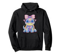Koala Occhiali Rosa Floreale Fiocco Sciarpa Corrispondente Ritratto Cool Felpa con Cappuccio