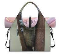Koala On Tree Borsone sportivo per donne e uomini Koala Weekend Borsa da notte con scomparto per scarpe Borsa a tracolla Tote Bagagli per Yoga Palestra Viaggi, Colore, L, Organizer per borse