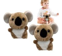 Koala, portachiavi Koala in peluche con 2 ciondoli in peluche super morbido, peluche super morbido, portachiavi in peluche, unico per il compleanno dello zaino, marrone chiaro, Se référer au