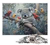 Koala Puzzle in Legnos 500 Pezzi Puzzle Adulto Decorazione Interna Unica Divertimento Gioco Regalo Per Amore E Amico Per Gioco Familiare Stress Relief 500pcs (52x38cm)