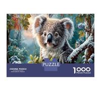 Koala Puzzle Premium Antistress 1000 Pezzi Ramo di eucalipto invernale gelido Cartone Qualità Premium Per Adulti, Intrattenimento Familiare, Regalo Compleanno 38x26cm/1000pcs