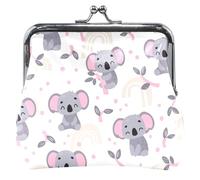 Koala Rainbow Blue Borse e Borse in Pelle Blu Arcobaleno Koala con Fibbia Carino Portafogli per Cambio Carte Koala Rainbow Blue, UNITALLA Pastel Koala Rainbow Blue, UNITALLA Classic, Torta Koala