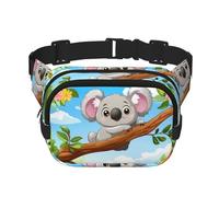 Koala sdraiato sull'albero stampato marsupio multifunzione unisex trendy messenger bag viaggio sport borsa portaoggetti