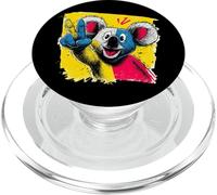 Koala segno della pace retrò pop carattere grafico gesto divertente PopSockets PopGrip per MagSafe