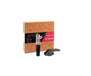 Koala | Set UnCork HT | Cavatappi High Tech a due tempi con brevetto Koala | Aeratore per vino regolabile | Astuccio in sughero | Regalo per gli amanti del vino