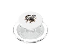 Koala sorridente che sbircia fuori il design della superficie incrinato PopSockets PopGrip per MagSafe