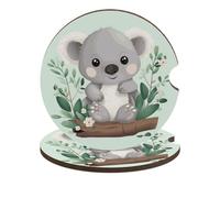 Koala - Sottobicchieri per auto, 6,6 cm, 2 pezzi, antiscivolo, universali, per portabicchieri dell'auto, set di accessori per interni dell'auto, unisex