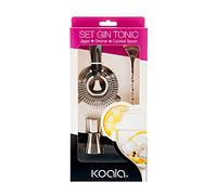 Koala Spain Set Gin Tonic (3 Pezzi), 1 Cucchiaino Lungo Cocktail, 1 Bicchiere Misuratore Cocktail, 1 Colino