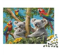Koala sull Albero Puzzle 1000 Pezzi Carta per Adulti Pappagallo Tropicale Colorato Gioco di Puzzle 1000 Pezzi Relax Famiglia Regalo 52x38cm/1000pcs