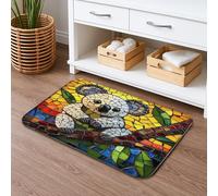 Koala - Tappetino da bagno a mosaico con vetro colorato colorato, tappetino da doccia con animali carini, ecologico, antiscivolo, lavabile, 50 x 81 cm