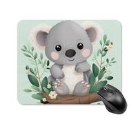Koala - Tappetino per mouse quadrato per computer portatile, con base in gomma antiscivolo, 20 x 25 cm, ultra sottile, per computer, laptop, accessori da scrivania da ufficio