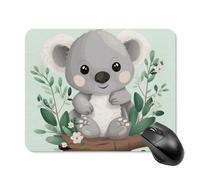 Koala - Tappetino per mouse quadrato per computer portatile, con base in gomma antiscivolo, 20 x 25 cm, ultra sottile, per computer, laptop, accessori da scrivania da ufficio