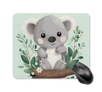 Koala - Tappetino per mouse quadrato per computer portatile, con base in gomma antiscivolo, 25 x 30 cm, ultra sottile, per computer, laptop, accessori da scrivania da ufficio