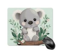 Koala, tappetino per mouse quadrato portatile, con base in gomma antiscivolo, 18 x 22 cm, ultra sottile, per computer, laptop, ufficio, accessori da scrivania