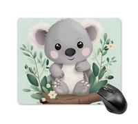 Koala, tappetino per mouse quadrato portatile, con base in gomma antiscivolo, 18 x 22 cm, ultra sottile, per computer, laptop, ufficio, accessori da scrivania