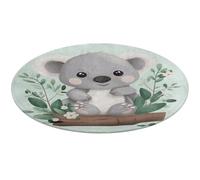 Koala Tappeto rotondo morbido assorbente tappetino da bagno ingresso antiscivolo tappeto fattoria anteriore e posteriore tappetino 90 x 90 cm per camera da letto soggiorno casa decorativo
