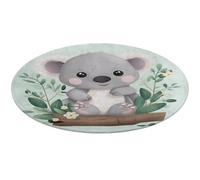 Koala Tappeto rotondo morbido assorbente tappetino da bagno ingresso antiscivolo tappeto fattoria anteriore posteriore zerbino 80 x 80 cm per camera da letto soggiorno casa decorativo