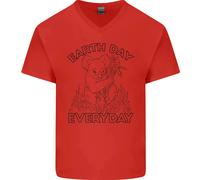 Koala Terra Giorno Quotidiano Climate Change Uomo Scollo A V Cotone T-Shirt