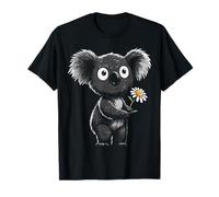 Koala Tiene Fiore Simpatico Disegno Disegno Disegno Animale Opera D'arte Ko Maglietta