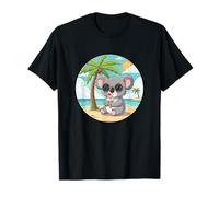 Koala Tropicale Kawaii con Occhiali da Sole Maglietta