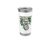 Koala-Ty Time Citazioni Citazioni Lazy Koala Lover Animale Carino Carrello Bicchiere termico in acciaio inox doppia parete