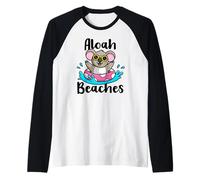 Koala Vacanze Estive Spiaggia Hawaii Aloha Beaches Maglia con Maniche Raglan