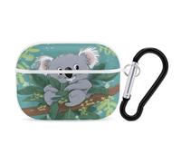Koala Vine - Custodia protettiva antiurto per auricolari Airpods Pro di seconda generazione, con moschettone, anti-caduta, colore bianco