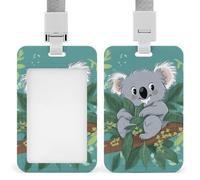 Koala Vine Porta badge scorrevole porta badge verticale porta badge per cordino impermeabile porta targhetta nome custodia per dottore, insegnante, infermiera