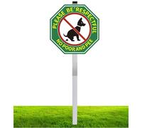 Koalaat Cartello con scritta in lingua inglese "No Peeing No Pooping Dog", "No Dog Poop Pee Sign for Yard", 25,4 x 25,4 cm, con picchetto lungo 71 cm, in alluminio resistente, resistente allo