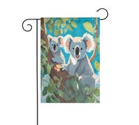 KoalasTreeHug Bandiera da giardino personalizzabile - Design unico personalizzato per decorazioni esterne, perfetta decorazione natalizia e invernale, materiale in poliestere resistente, si adatta a