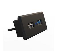 Koanhinn 2 porte USB presa di ricarica 2 A 9 V Adattatore di ricarica integrato QC3.0 HUB per adattatore di ricarica da tavolo Supporto nascosto