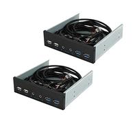 Koanhinn 2pcs 5,25 Desktop PC Case Interno Pannello anteriore USB Hub 2 Porte USB 3.0 e 2 Porte USB 2.0