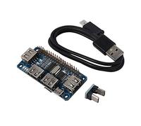 Koanhinn 4 porte USB HUB HAT per scheda da 3/2/Zero W USB a UART per debug seriale compatibile USB 2.0/1.1