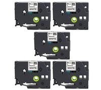 Koanhinn 5 pezzi di nastro TZC 24 mm per stampante PT E500W PT P750W PT H500 PT P900 PT 3600 carta termica A