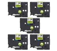 Koanhinn 5 pezzi di nastro TZC 24 mm per stampante PT E500W PT P750W PT H500 PT P900 PT 3600 carta termica D