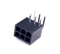 Koanhinn 5557 4,2 mm 6P 6 pin femmina ago curvo PC computer ATX scheda grafica GPU PCI-E connettore PCIe 100 pezzi