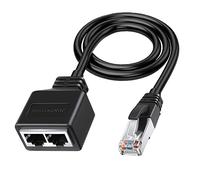 Koanhinn Adattatore Ethernet LAN RJ45 a 2 femmina Splitter RJ45 1 a 2 adattatore di rete LAN Ethernet