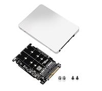Koanhinn Adattatore SSD M.2 a U.2 2in1 M.2 NVMe e -Bus NGFF SSD a PCI-E U.2 SFF-8639 Adattatore PCIe M2 Convertitore, con Shell