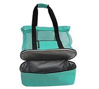 Koanhinn Borsa da picnic da , in rete, per il raffreddamento, con chiusura a strappo, per la spiaggia, colore: verde, verde