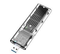 Koanhinn Esterno M.2 NGFF SSD Enclosure Ad Alta Velocità USB3.0 Gen1 5Gb/S Trasparente SSD Hard Drive Caso per PC Nero