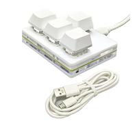 Koanhinn Mini tastiera USB per Photoshop Disegno Gaming 4 Tastiera Meccanica Programmabile Tastiera Personalizzata Keycap, Interruttore Rosso