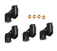 Koanhinn Supporto universale per microfono con spina 5/8, adattatore 3/8, nero (confezione da 4)