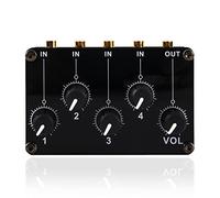 Koanhinn TX400 Mini Mixer Audio Stereo a 4 Canali 4 In1Out per Registrazione Studio Basso Rumore Piccolo e Sofisticato Audio Passivo Mixer