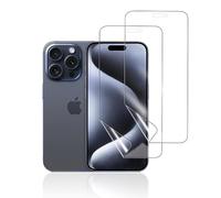 KoasVonson Pellicola Protettiva Idrogel per iPhone 15 Pro, 2 Pezzi | TPU trasparente HD, touch sensibile, autoriparante, antigraffio, Face ID, fotocamera frontale, posa guidata