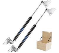 Koaudb 380 mm, 100 N/10 kg, Molle a gas resistenti da con staffa di montaggio a L, per il coperchio della porta del seminterrato RV letto TV gabinetto capannone, 2PCS (15in 22.5LB)